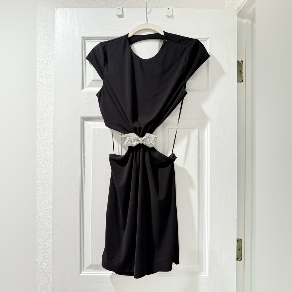 Zara Black Dress with Silver Detail
